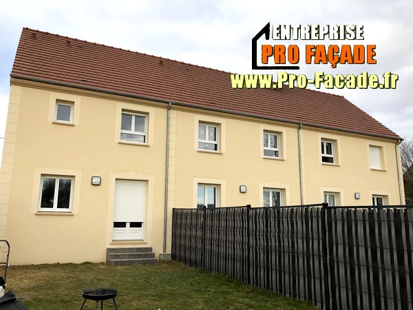 Chantier Ravalement de façade sur Valescourt 60130 après